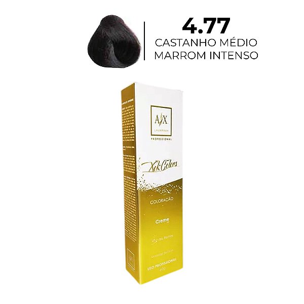 COLORAÇÃO 4.77 CASTANHO MÉDIO MARROM INTENSO LAUARRAH
