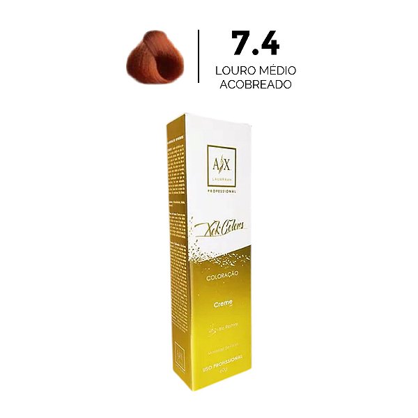 COLORAÇÃO 7.4 LOURO MÉDIO ACOBREADO LAUARRAH