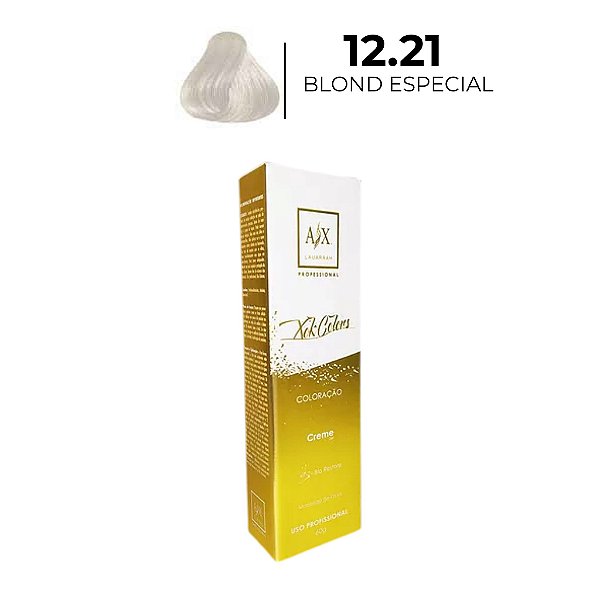 Coloração Creme 12.21 Blond Especial AX Lauarrah Professional