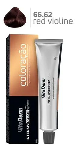 Vita Derm Intensiv Color Coloração Profissional 66.62 Red Violine 60g
