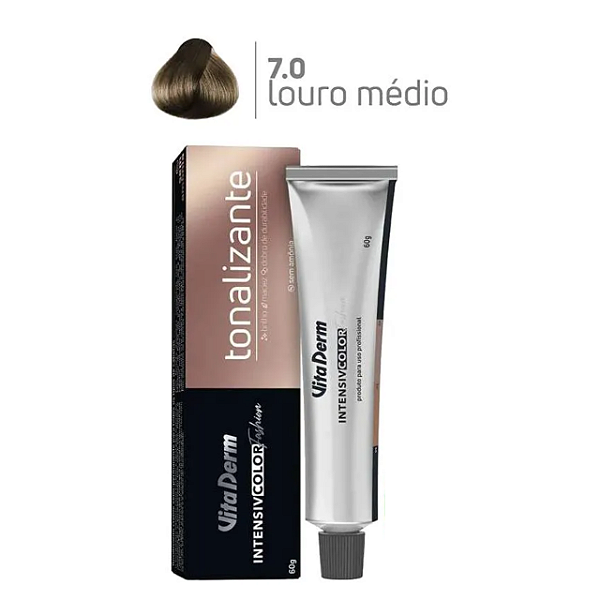 Vita Derm Intensiv Color Tonalizante 7.0 Louro Médio 60g