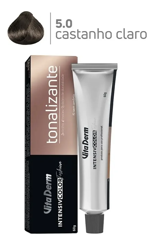 Vita Derm Intensiv Color Tonalizante 5.0 Castanho Claro 60g