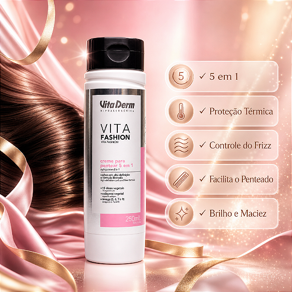 Vita Derm Vita Fashion Creme Para Pentear 5 em 1 250g