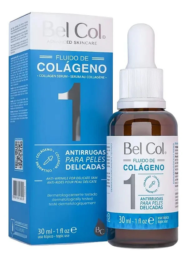 Bel Col Fluido de Colágeno 1 Antirrugas Para Peles Delicadas 30ml