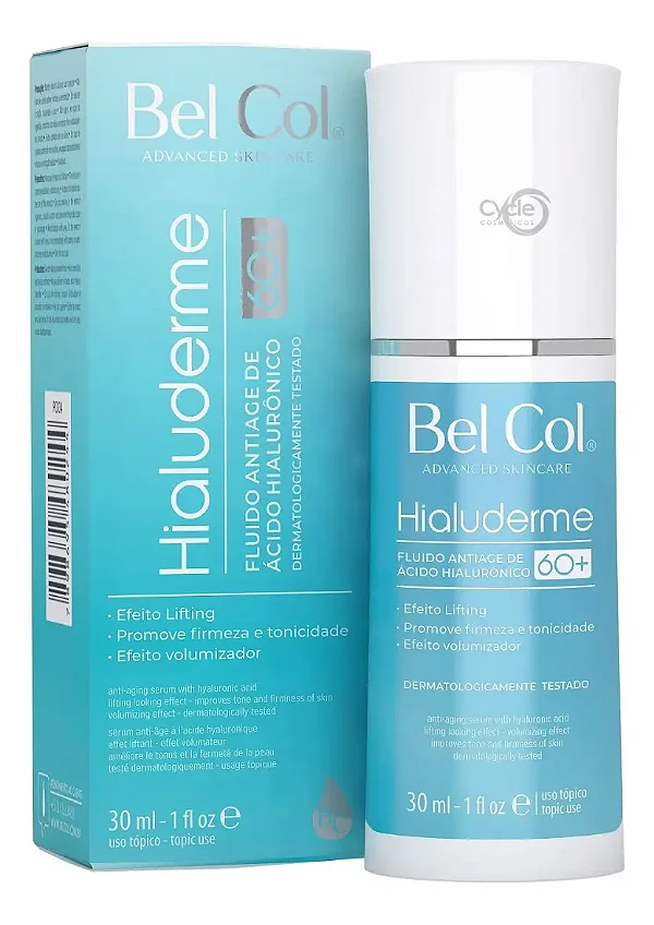 Bel Col Hialuderme Fluido Anti Idade Para 60+ 30ml