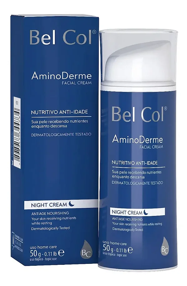 Bel Col Aminoderme NIght Creme Hidratante Facial Noturno 50g