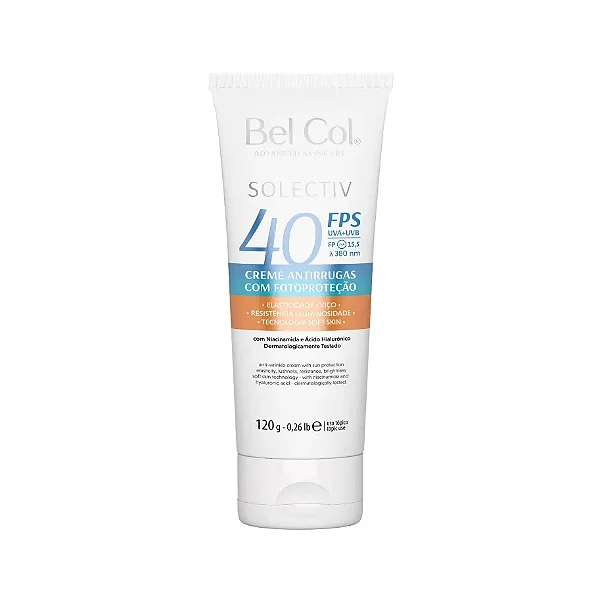 Bel Col Solectiv Protetor Solar Antirrugas Facial FPS40 120g