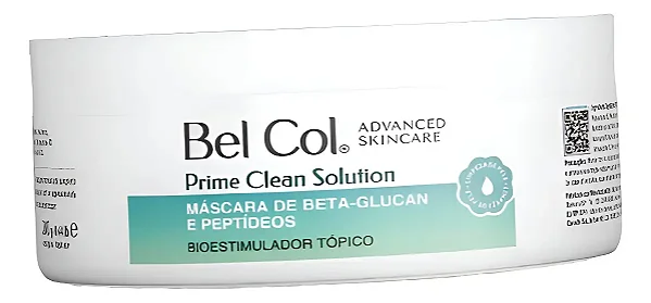 Bel Col Prime Clean Solution Máscara Beta Glucan com Peptídeos 200g