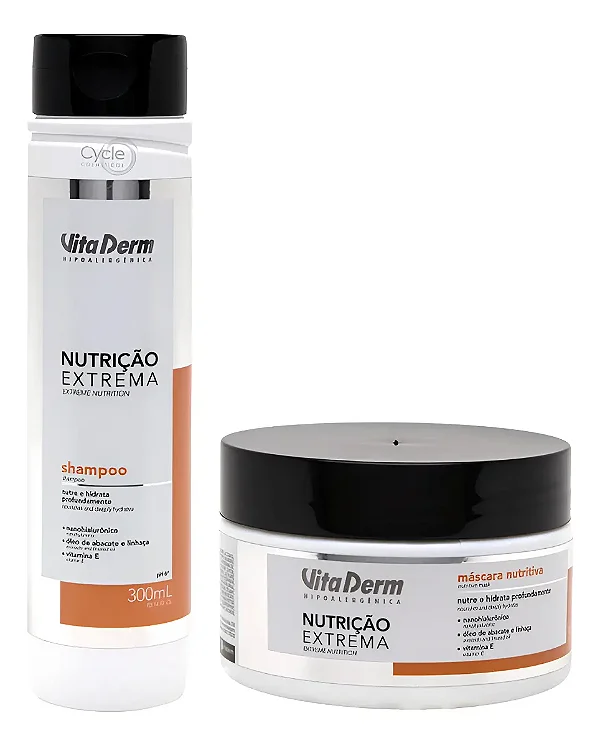 Vita Derm Nutrição Extrema Shampoo e Máscara Capilar