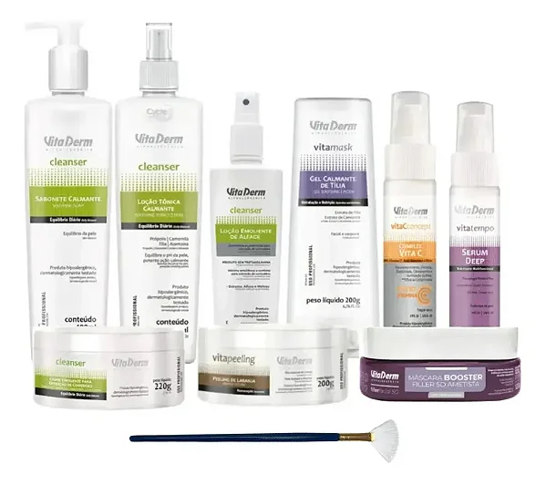 Limpeza De Pele Profissional Vita Derm + Vita C + Serum Deep