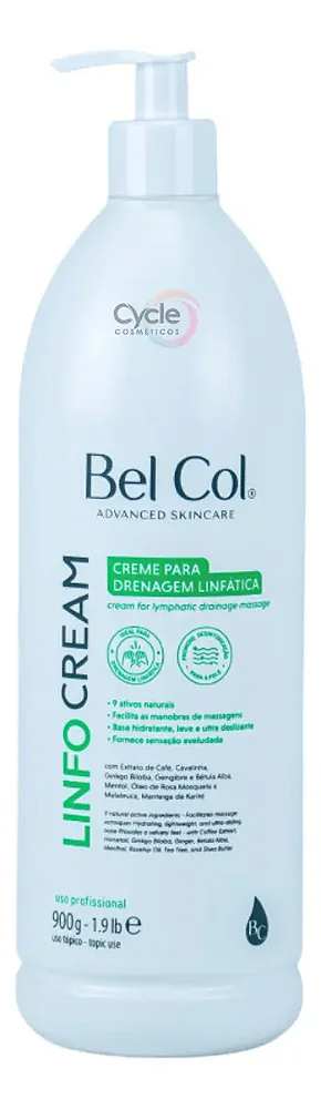 Bel Col LinfoCream Creme Para Massagem Linfática 900g