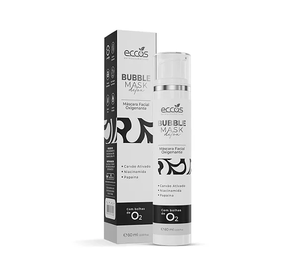 Eccos Bubble Mask Detox Máscara facial Oxigenante com Carvão Ativado 60ml