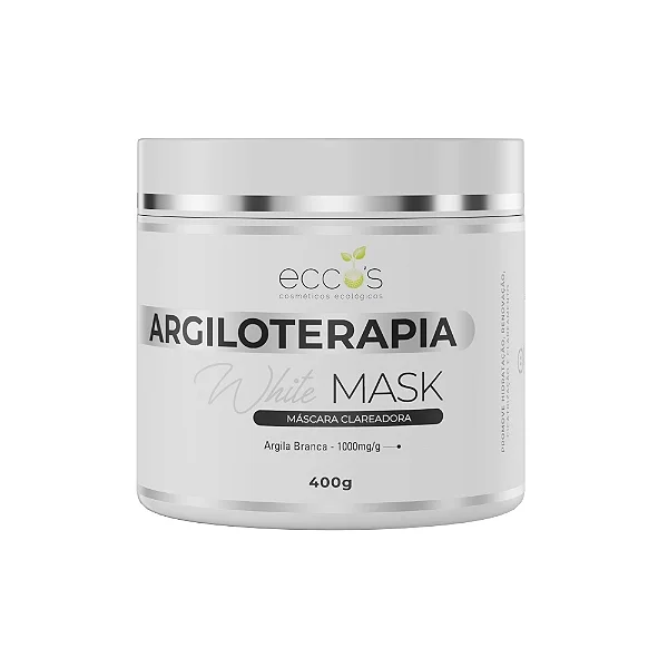 Eccos White Mask Argiloterpia Máscara Clareadora, Rejuvenescedora 400g