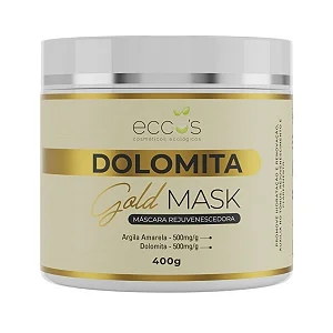 Eccos Gold Mask Dolomita Máscara Rejuvenescedora, Calmante e Cicatrizante 400g