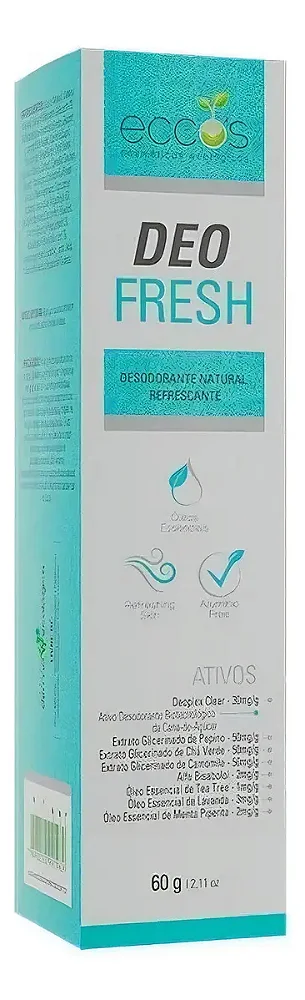 Eccos Deo Fresh Desodorante Natural e Refrescante 60g