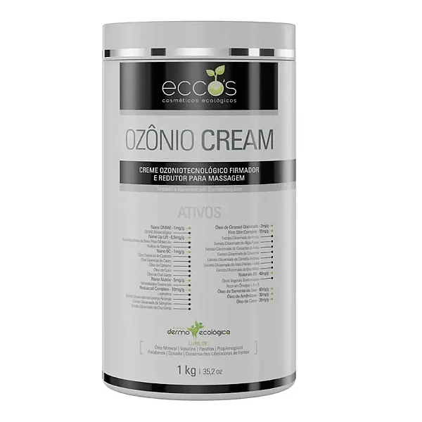 Eccos Ôzonio Cream Creme Firmador e Redutor Para Massagem 1kg