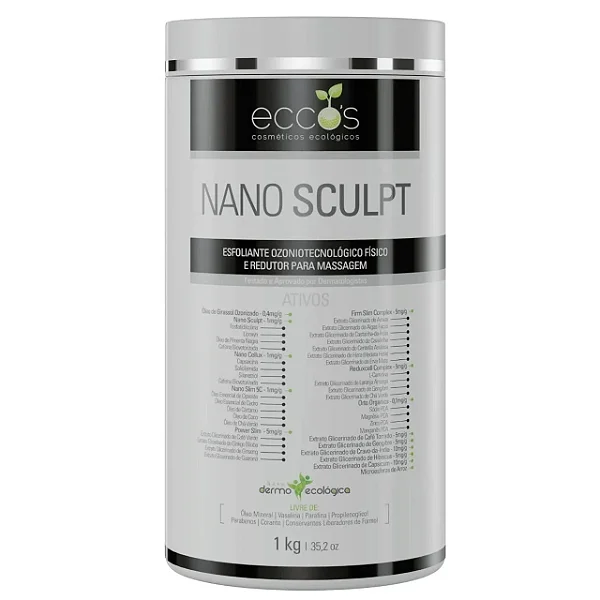 Eccos Nano Sculpt Esfoliante Fisico e Lipolítico Para Redução de Medidas 1kg