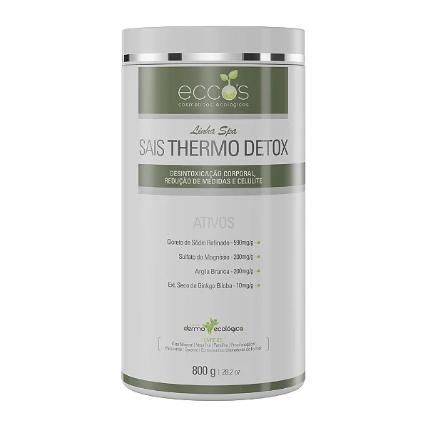 Eccos Sais Thermo Detox Pó Desintoxicação Corporal Redução de Medidas e Celulites 800g