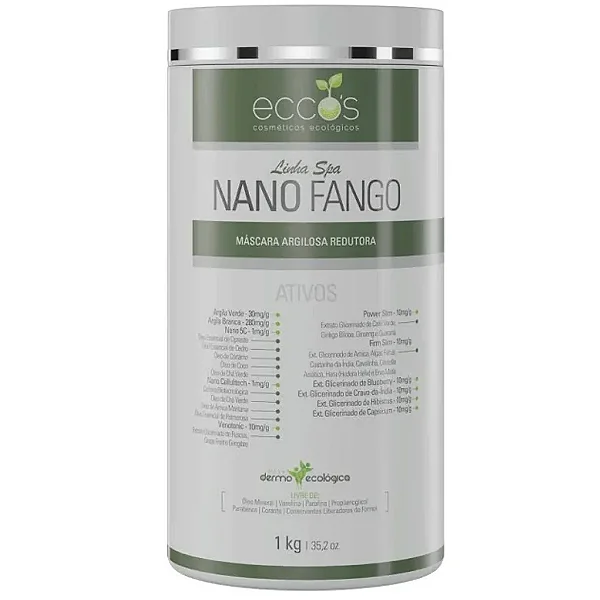 Eccos Nano Fango Creme Argiloso Lipolítico e Redutor de Edemas 1kg
