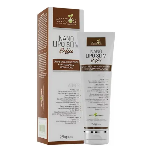 Eccos Nano Lipo Slim Coffe Creme Redutor Para Massagem Modeladora 250g