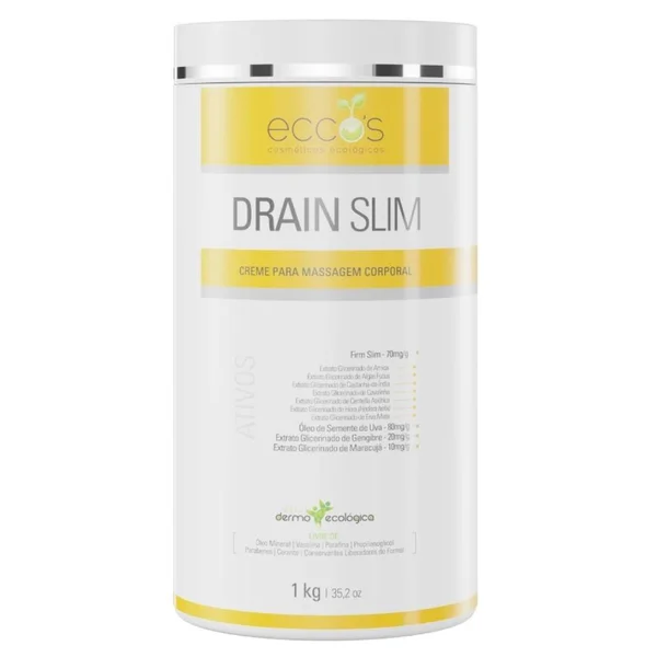 Eccos Drain Slim Creme para Massagem Corporal e Drenante 1kg