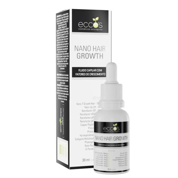 Eccos Nano Hair Growth Fluido Fortalecimento Capilar 30ml