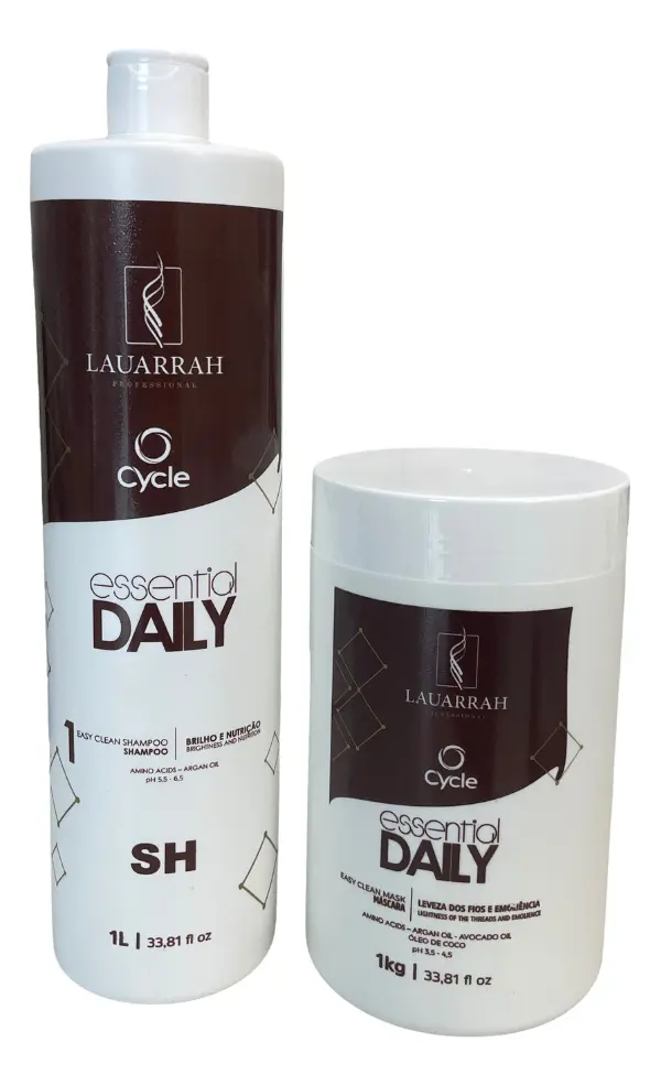 Ax Lauarrah Kit Essential Daily Shampoo e Máscara 1L