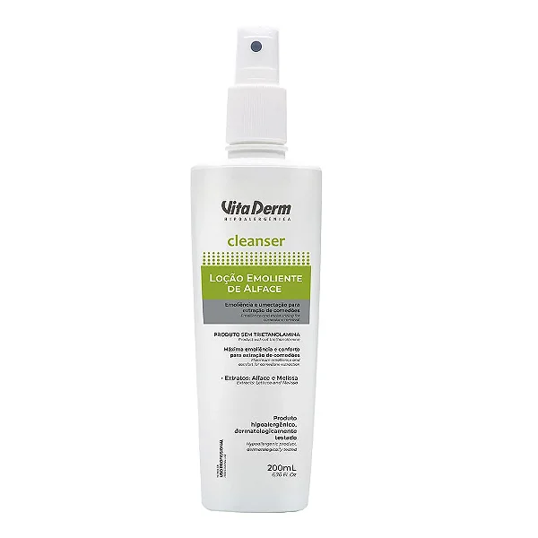 Vita Derm Cleanser Loção Emoliente de Alface Sem Trietanolamina 200ml