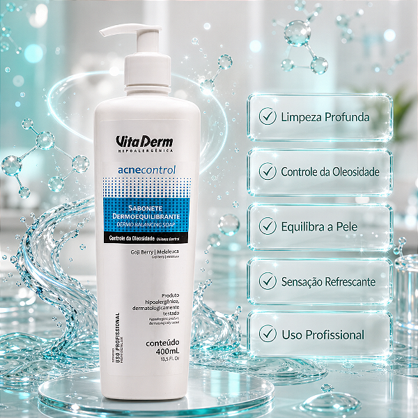 Vita Derm Acne Control Sabonete Dermoequilibrante 400ml