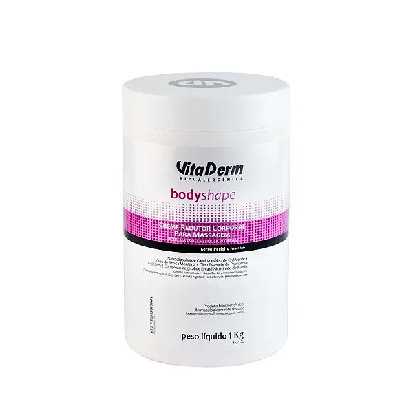 Vita Derm Body Shape Creme Redutor Para Massagem Corporal 1kg