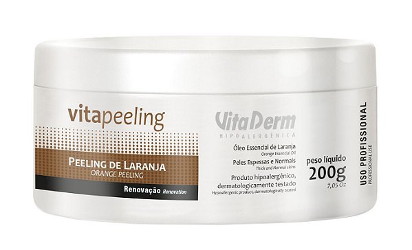 Peeling Laranja 200g Vita Derm Vitapeeling Esfoliante