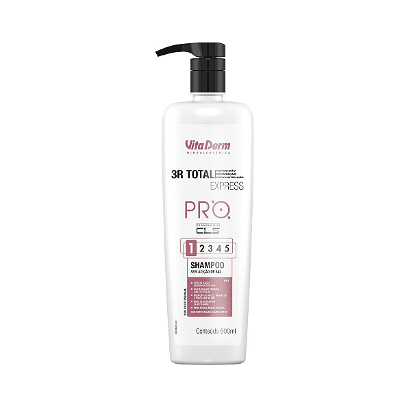 Vita Derm 3R Total Express Shampoo Capilar 600ml