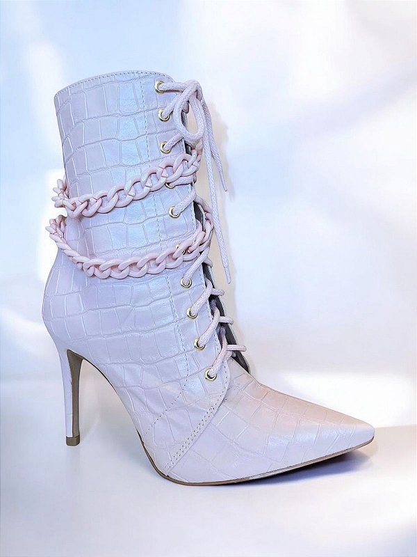 BOTA CROCO CORRENTE ROSE