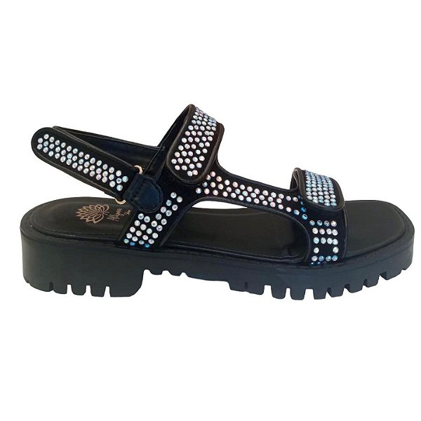 SANDÁLIA PAPETE SHINE PRETO