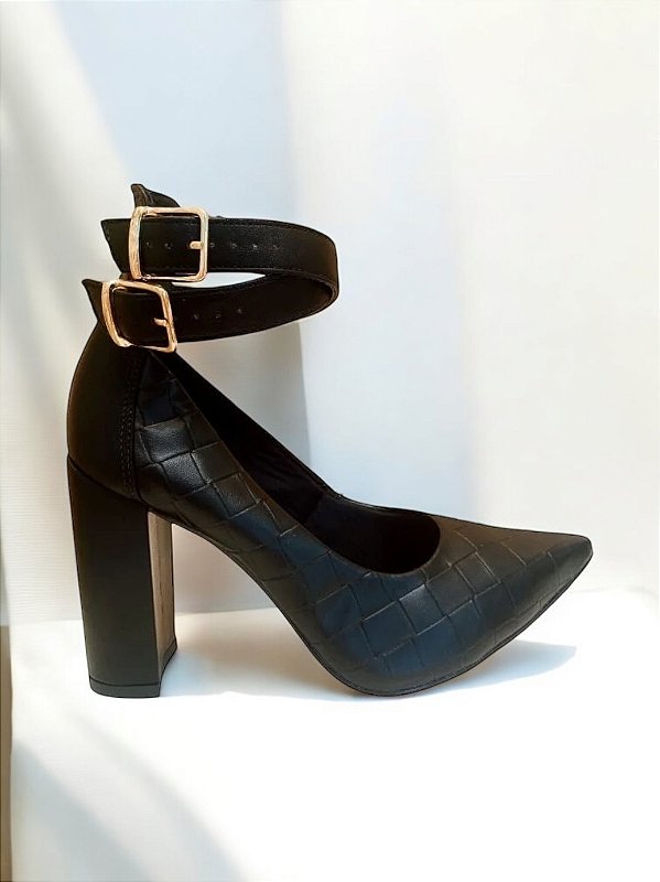 SCARPIN MAXI TRANÇA PRETO