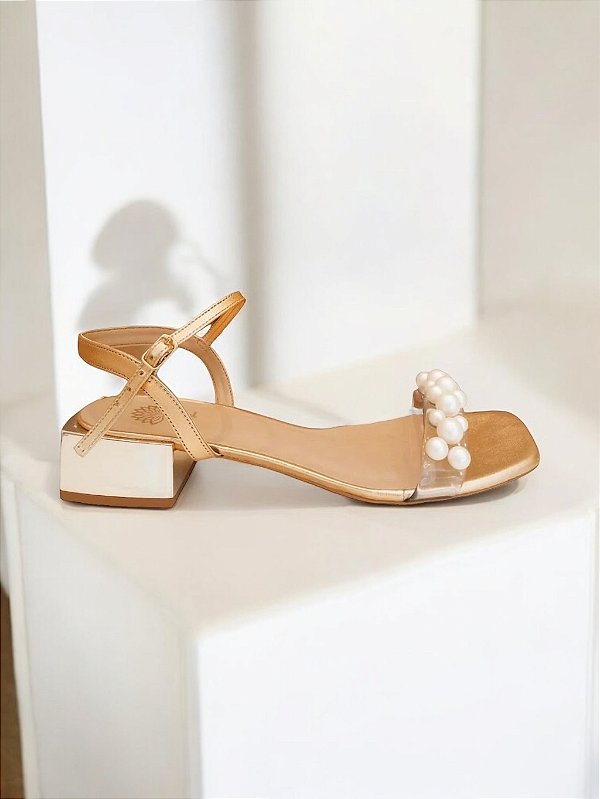 SANDÁLIA PÉROLA OURO