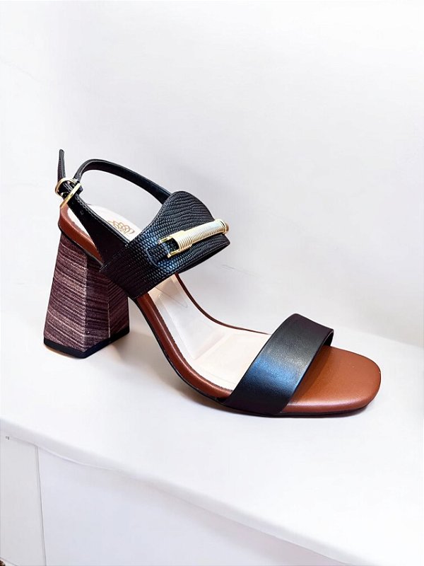 SANDÁLIA ALLYMA AUREA PRETO