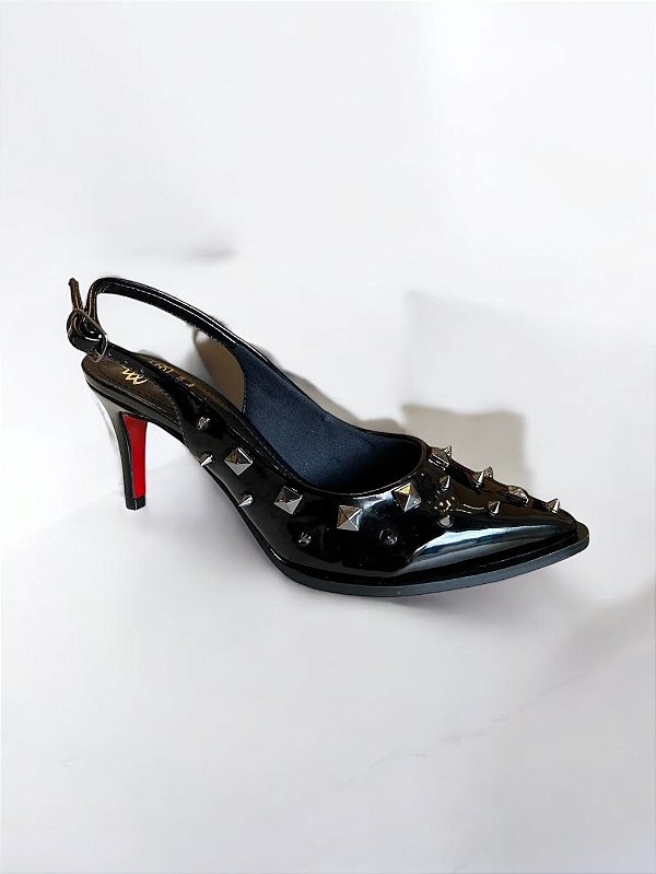 SCARPIN ALLYMA SPIKE PRETO