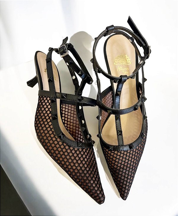 SCARPIN ALLYMA TELA PRETO