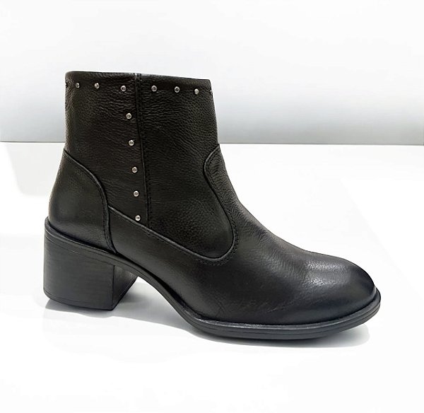 BOTA ALLYMA COURO FLAVIA PRETO