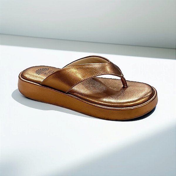 CHINELO FLAT ALLYMA BRONZE