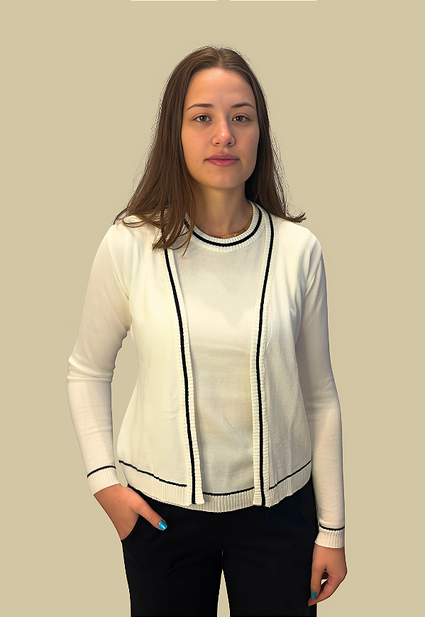 Twin Set Tomasini Tricot Conjunto Regata e Cardigan