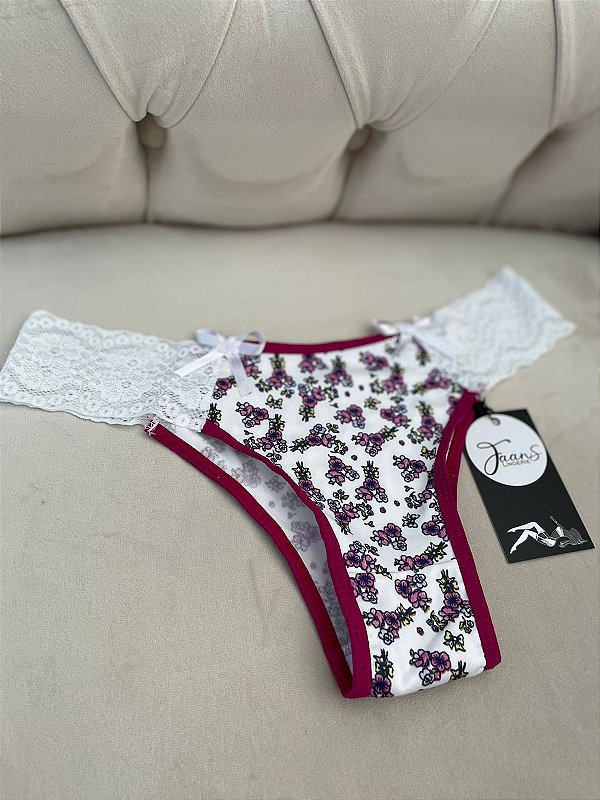 CALCINHA TANGA ESTAMPADA