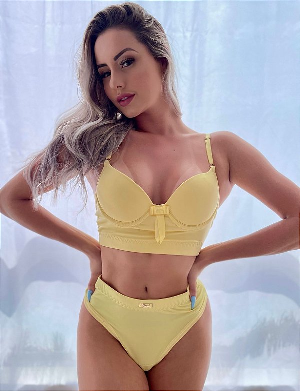CONJUNTO AMARELO CLARO