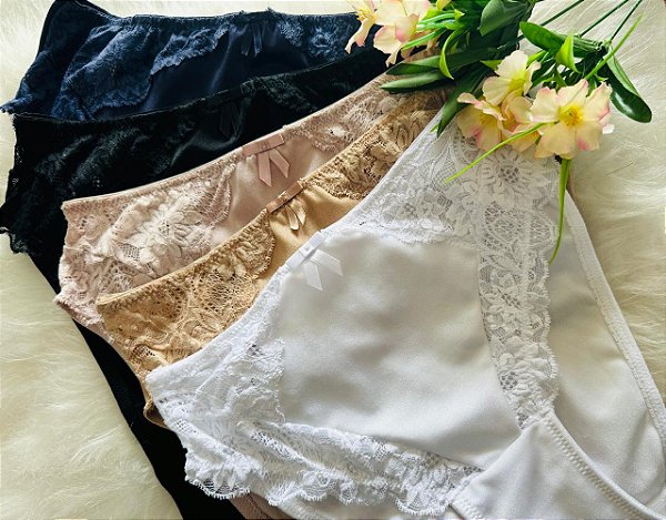 CALCINHA LYCRA RENDA LATERAL