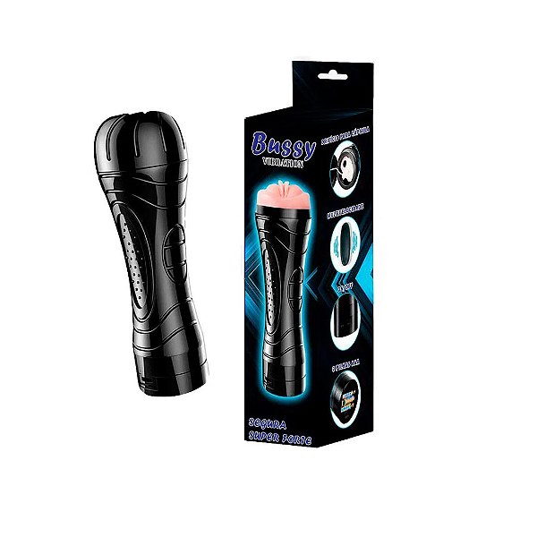 Masturbador Laterna  Vagina Em Cyberskin Com Vibrador Multivelocidade