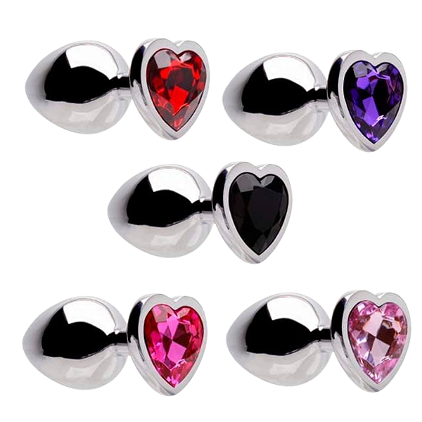 Plug Anal de Metal em Formato de Coração TAMANHO P