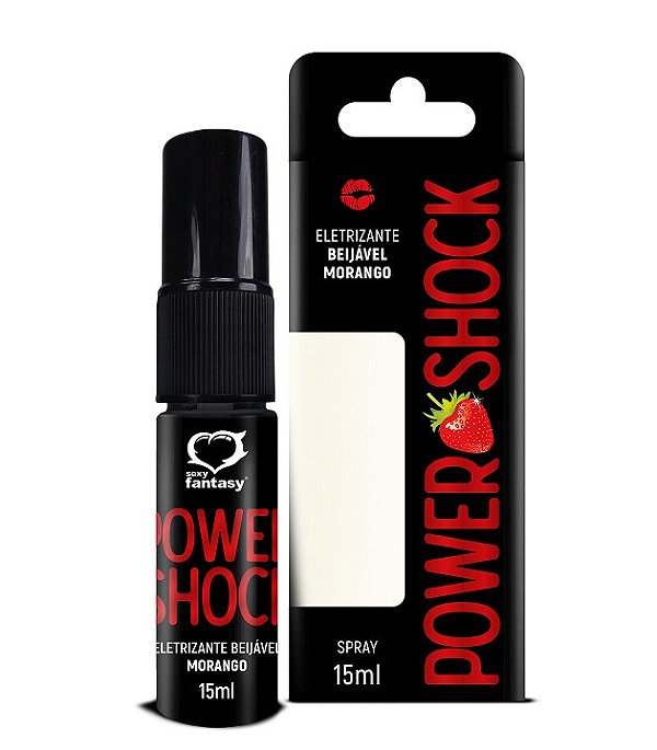 Power Shock MORANGO Excitante Eletrizante Beijável Unissex 15ml