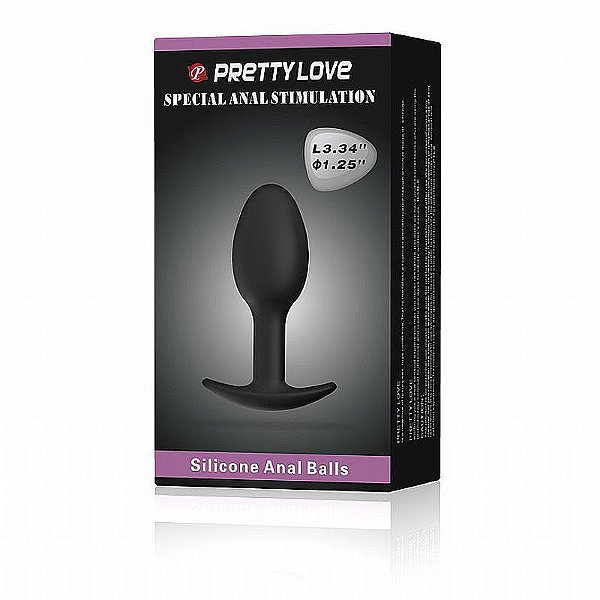 Plug Anal Silicone Anal Balls com Peso e Base para Apoio TAMANHO P/M