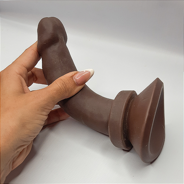 Prótese Super Macia MARRON Tom Com Ventosa 14 x 3,5cm Upper
